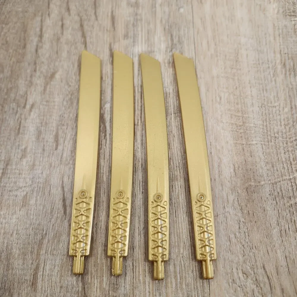 10 Pcs Lego Propeller 1 Blade 10L w/ Bar & 16L w/ Axle Sword Weapon Pearl Gold